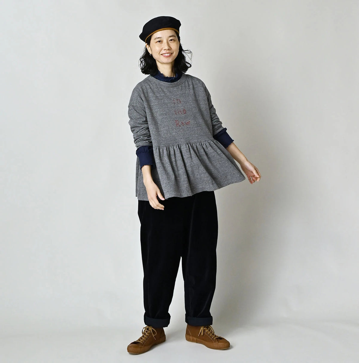 45R In the Raw Gathered Hime T-shirt (Top-dyed) - Image 2