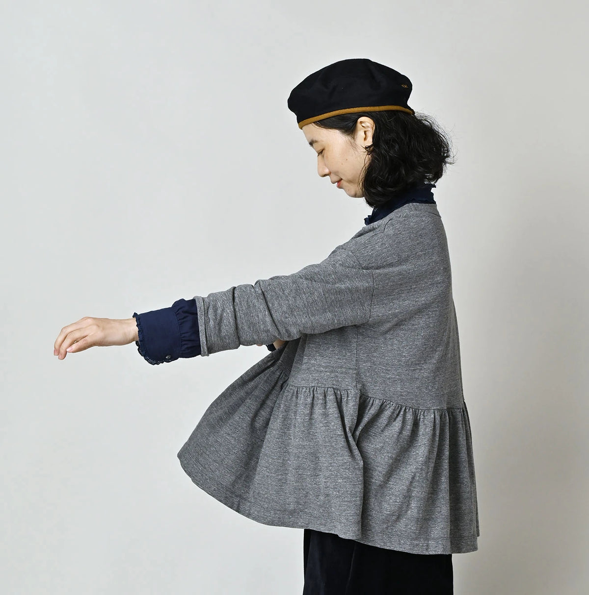 45R In the Raw Gathered Hime T-shirt (Top-dyed)