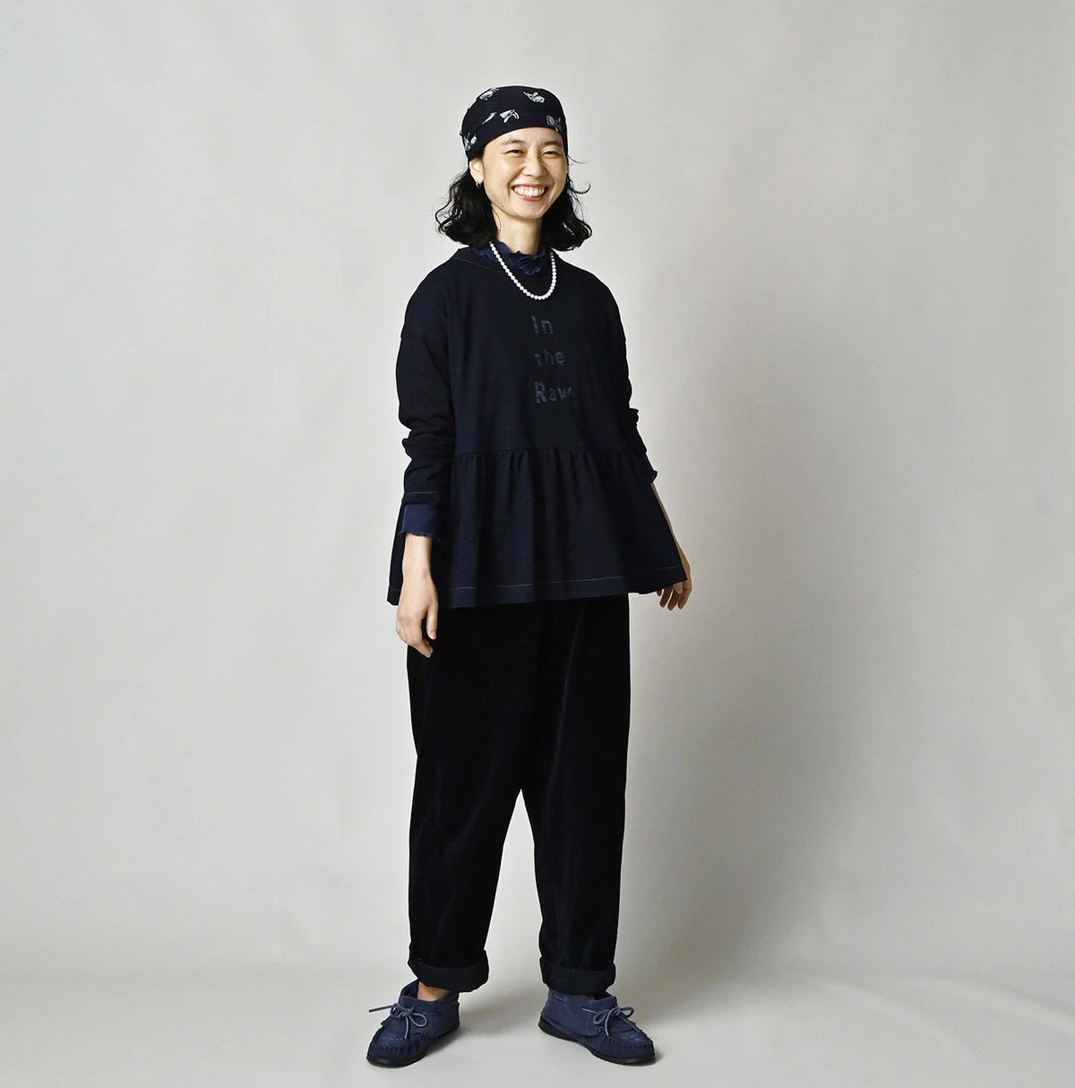 45R Indigo In the Raw Gathered Hime T-shirt