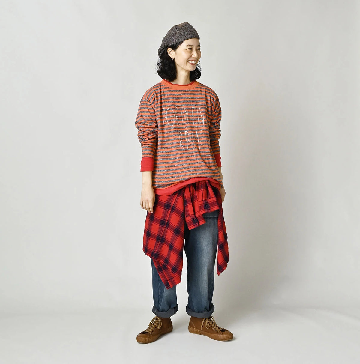 45R Stripe Umihiko Logo 908 T-shirt (Top-dyed)