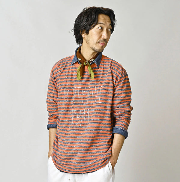 45R Stripe Umihiko Logo 908 T-shirt (Top-dyed)