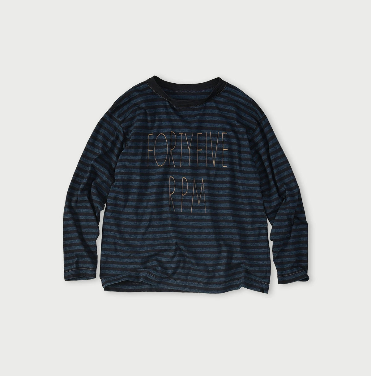 45R Indigo Stripe Umihiko Logo 908 T-shirt