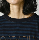 45R Indigo Stripe Umihiko Logo 908 T-shirt