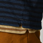 45R Indigo Stripe Umihiko Logo 908 T-shirt
