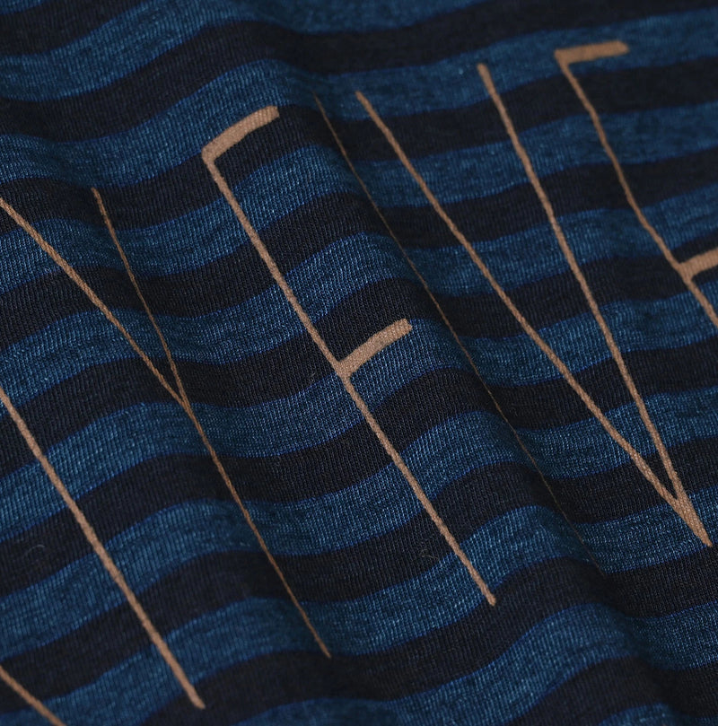 45R Indigo Stripe Umihiko Logo 908 T-shirt - Image 18