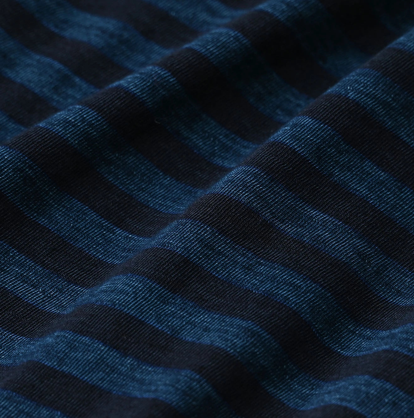Indigo Stripe Umihiko Logo 908 T-shirt | 45R Official Online Store