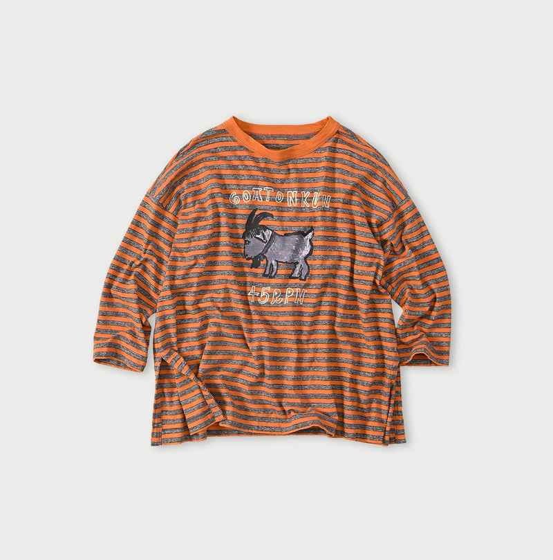 45R Stripe Big Slit Hiko Betouch Goaton T-shirt (Top-dyed) - Image 1