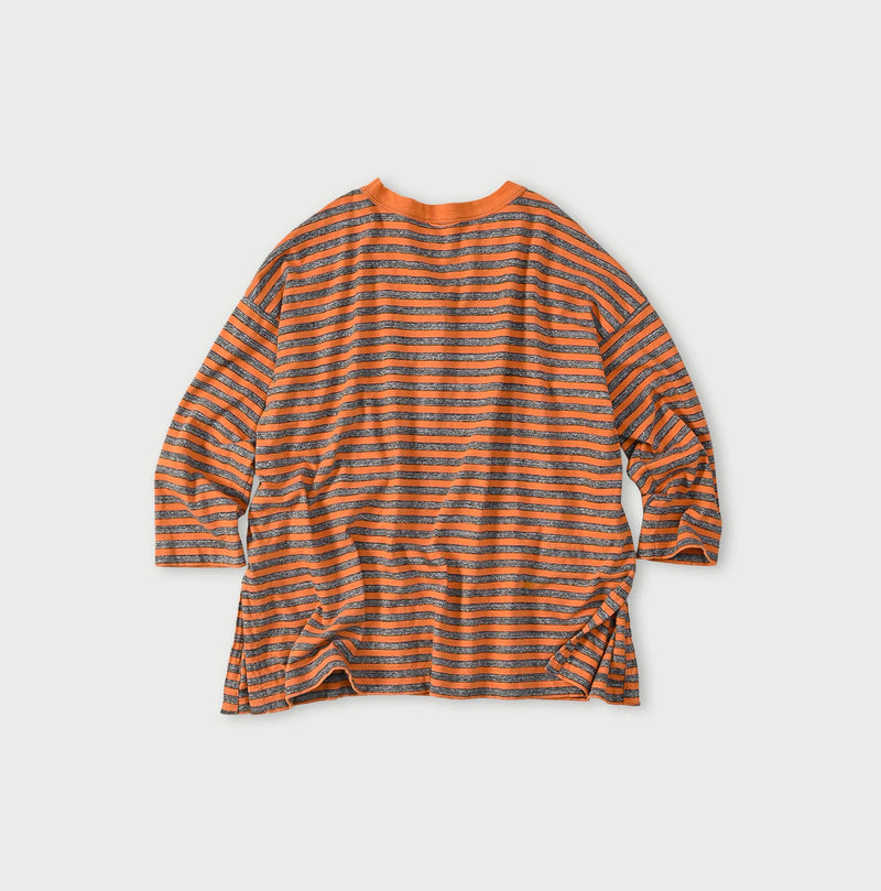 45R Stripe Big Slit Hiko Betouch Goaton T-shirt (Top-dyed) - Image 15