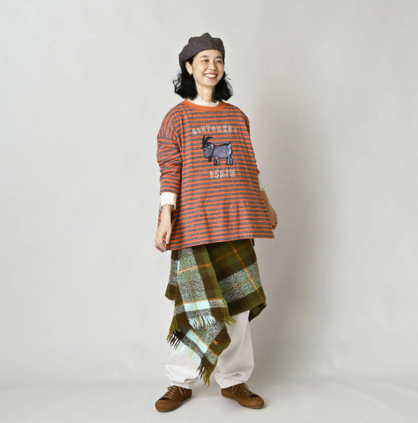 45R Stripe Big Slit Hiko Betouch Goaton T-shirt (Top-dyed)