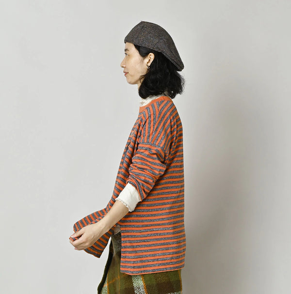 45R Stripe Big Slit Hiko Betouch Goaton T-shirt (Top-dyed)