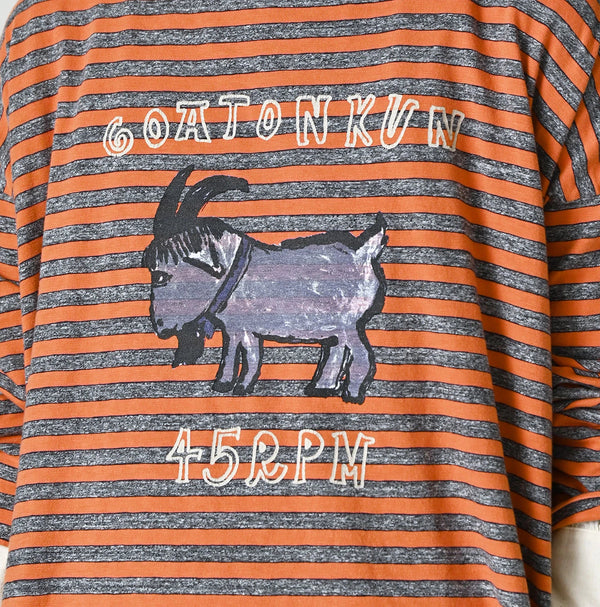 45R Stripe Big Slit Hiko Betouch Goaton T-shirt (Top-dyed)