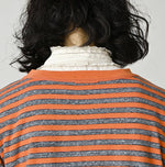 45R Stripe Big Slit Hiko Betouch Goaton T-shirt (Top-dyed)