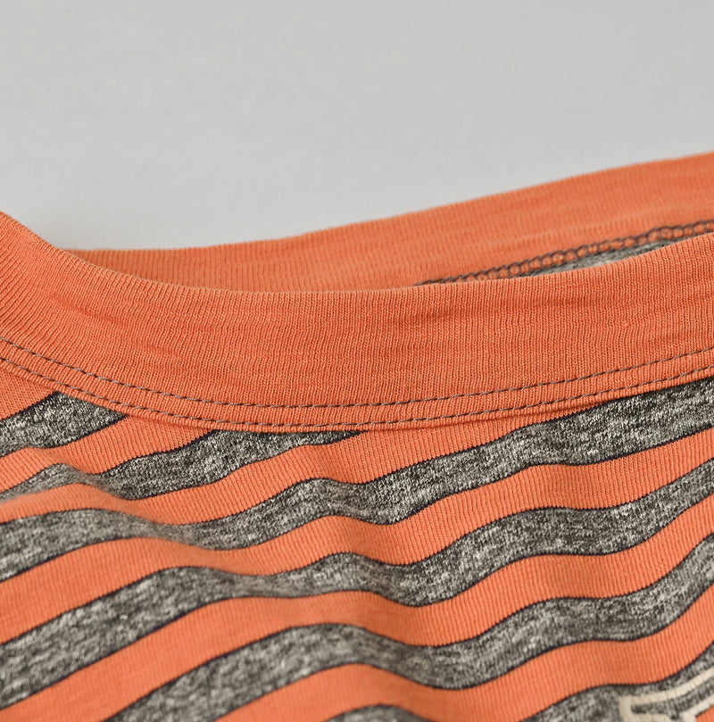 45R Stripe Big Slit Hiko Betouch Goaton T-shirt (Top-dyed) - Image 11