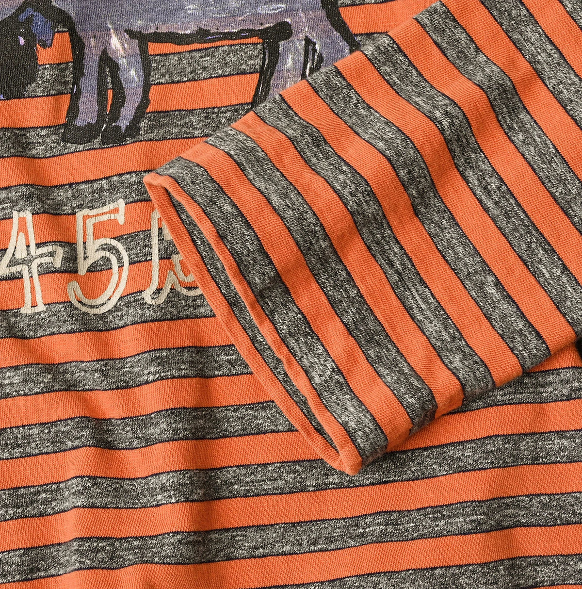 45R Stripe Big Slit Hiko Betouch Goaton T-shirt (Top-dyed)