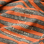 45R Stripe Big Slit Hiko Betouch Goaton T-shirt (Top-dyed)