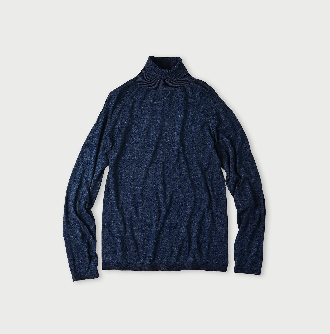 Indigo Super Gauze Wholegarment 908 Turtleneck