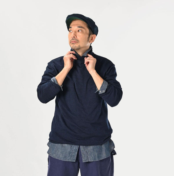Indigo Super Gauze Wholegarment 908 Turtleneck - 45R by 45rpm studio
