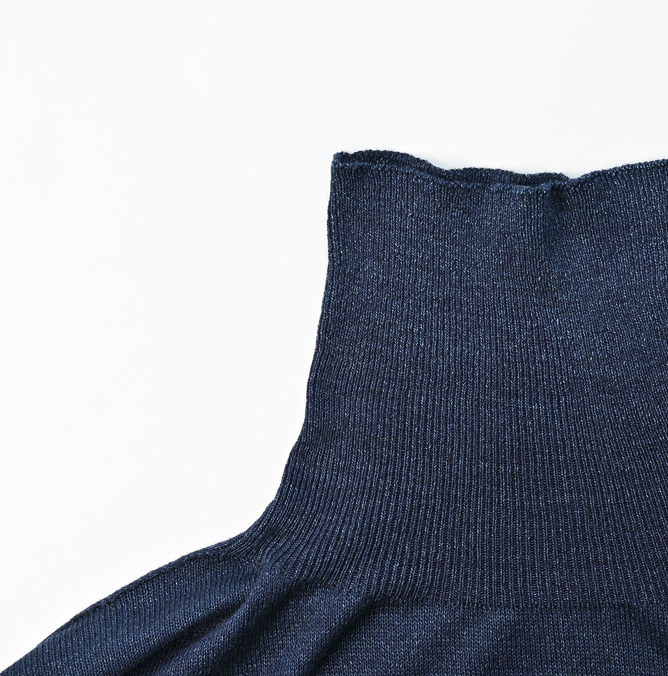 45R Indigo Super Gauze Wholegarment 908 Turtleneck