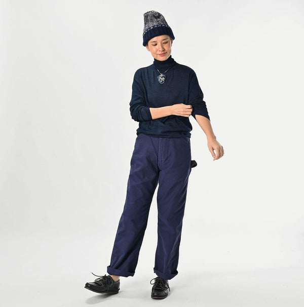 Indigo Super Gauze Wholegarment 908 Turtleneck - 45R by 45rpm studio