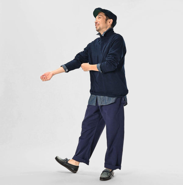 Indigo Super Gauze Wholegarment 908 Turtleneck - 45R by 45rpm studio