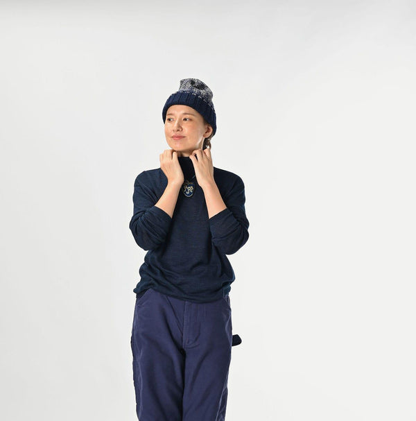 Indigo Super Gauze Wholegarment 908 Turtleneck - 45R by 45rpm studio