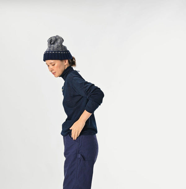 Indigo Super Gauze Wholegarment 908 Turtleneck - 45R by 45rpm studio