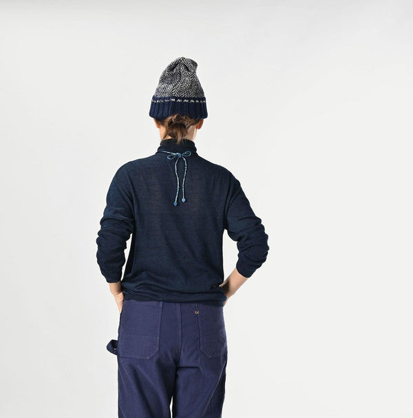 Indigo Super Gauze Wholegarment 908 Turtleneck - 45R by 45rpm studio