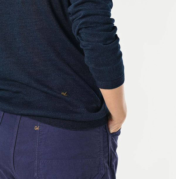 Indigo Super Gauze Wholegarment 908 Turtleneck - 45R by 45rpm studio