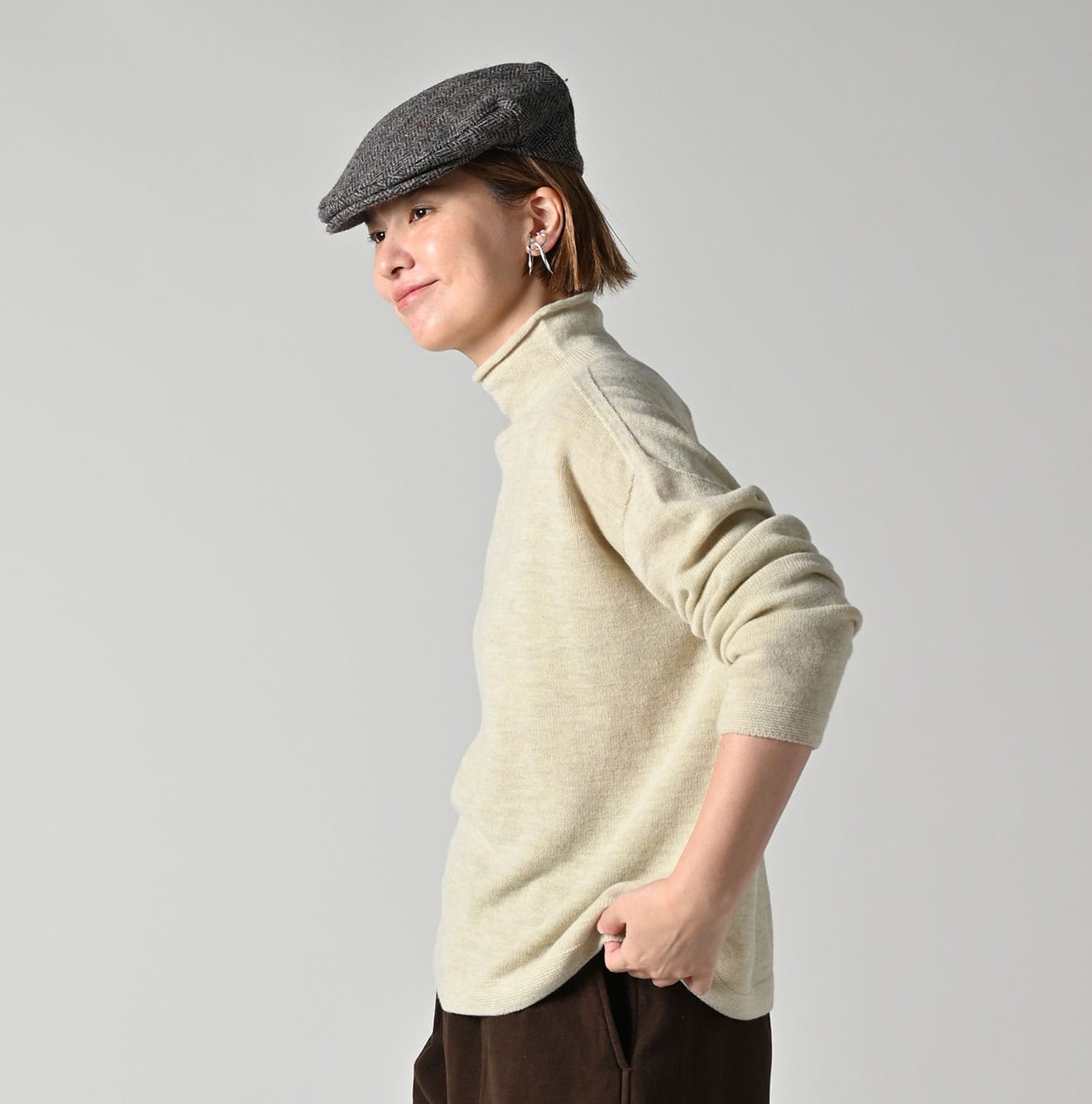 45R Float Felted M-turtleneck