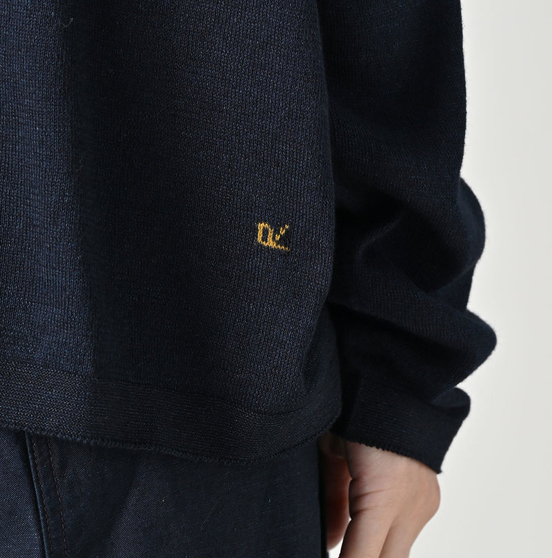 45R Indigo Super Gauze M-turtleneck