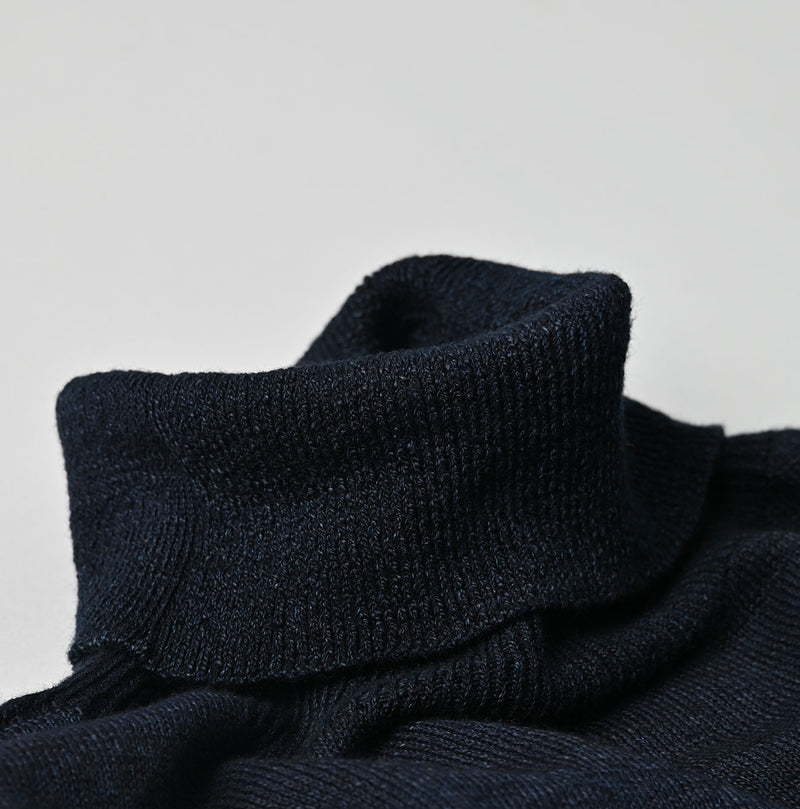 45R Indigo Super Gauze M-turtleneck