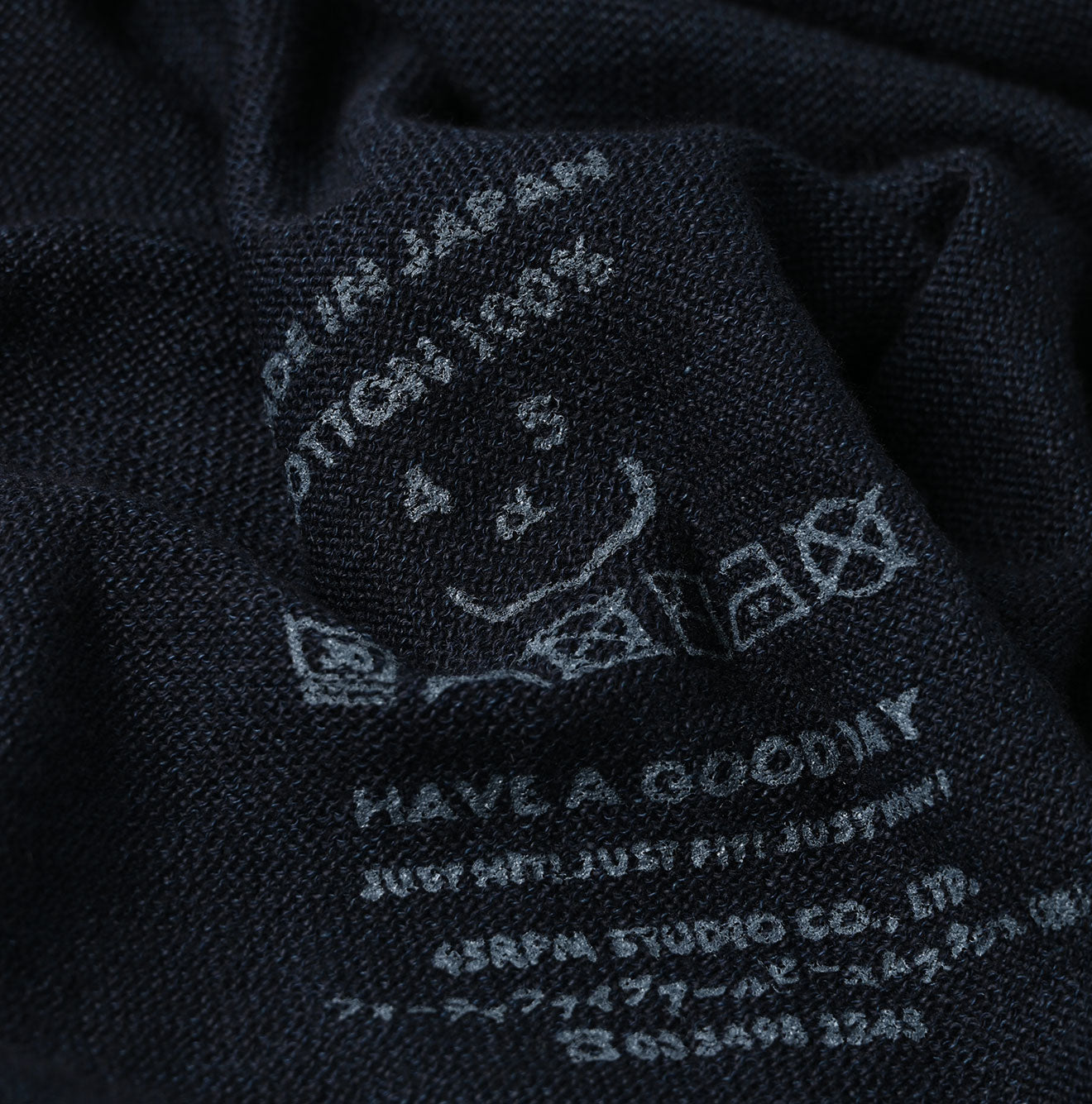 45R Indigo Super Gauze M-turtleneck