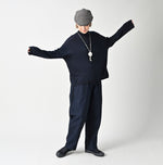 45R Indigo Super Gauze M-turtleneck