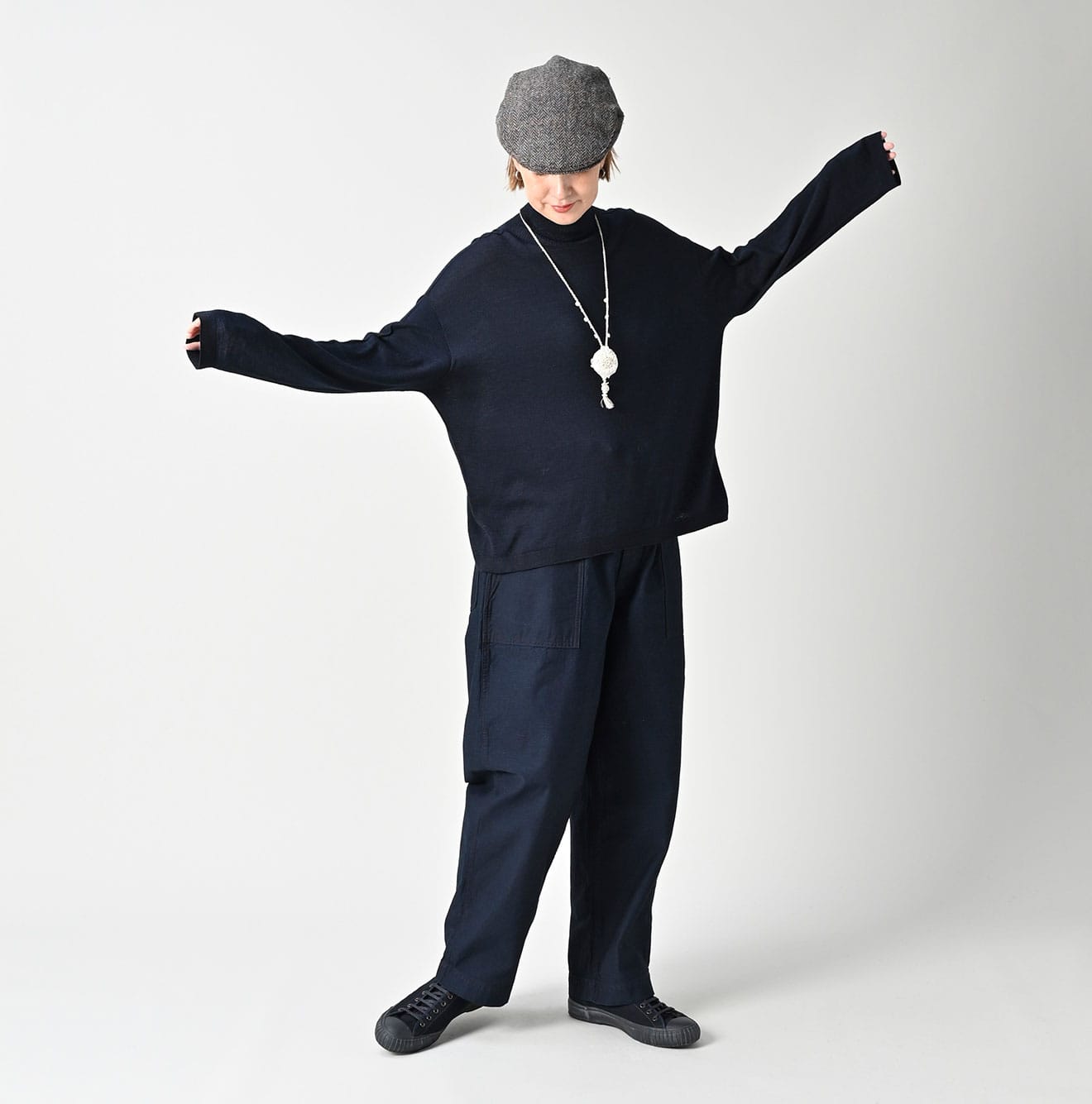 45R Indigo Super Gauze M-turtleneck - Image 2