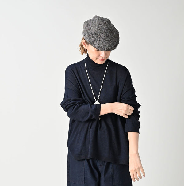 45R Indigo Super Gauze M-turtleneck