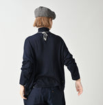 45R Indigo Super Gauze M-turtleneck