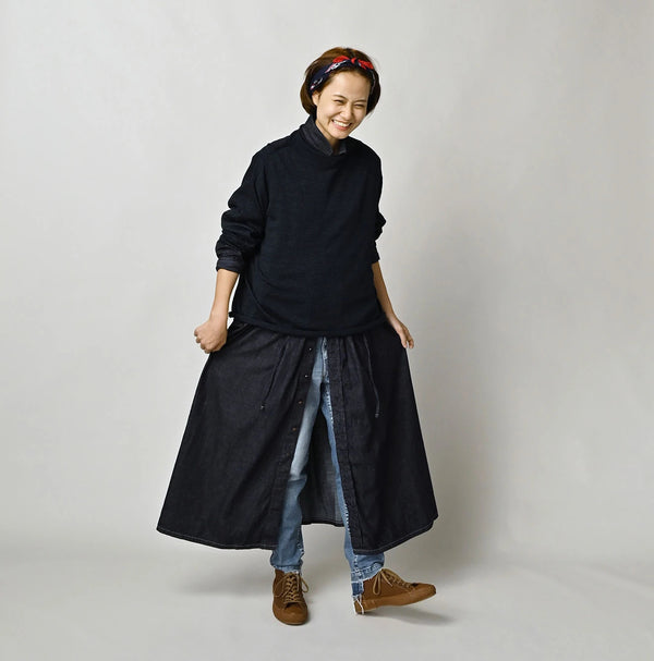 45R Indigo Super Gauze Yamahiko Sweater
