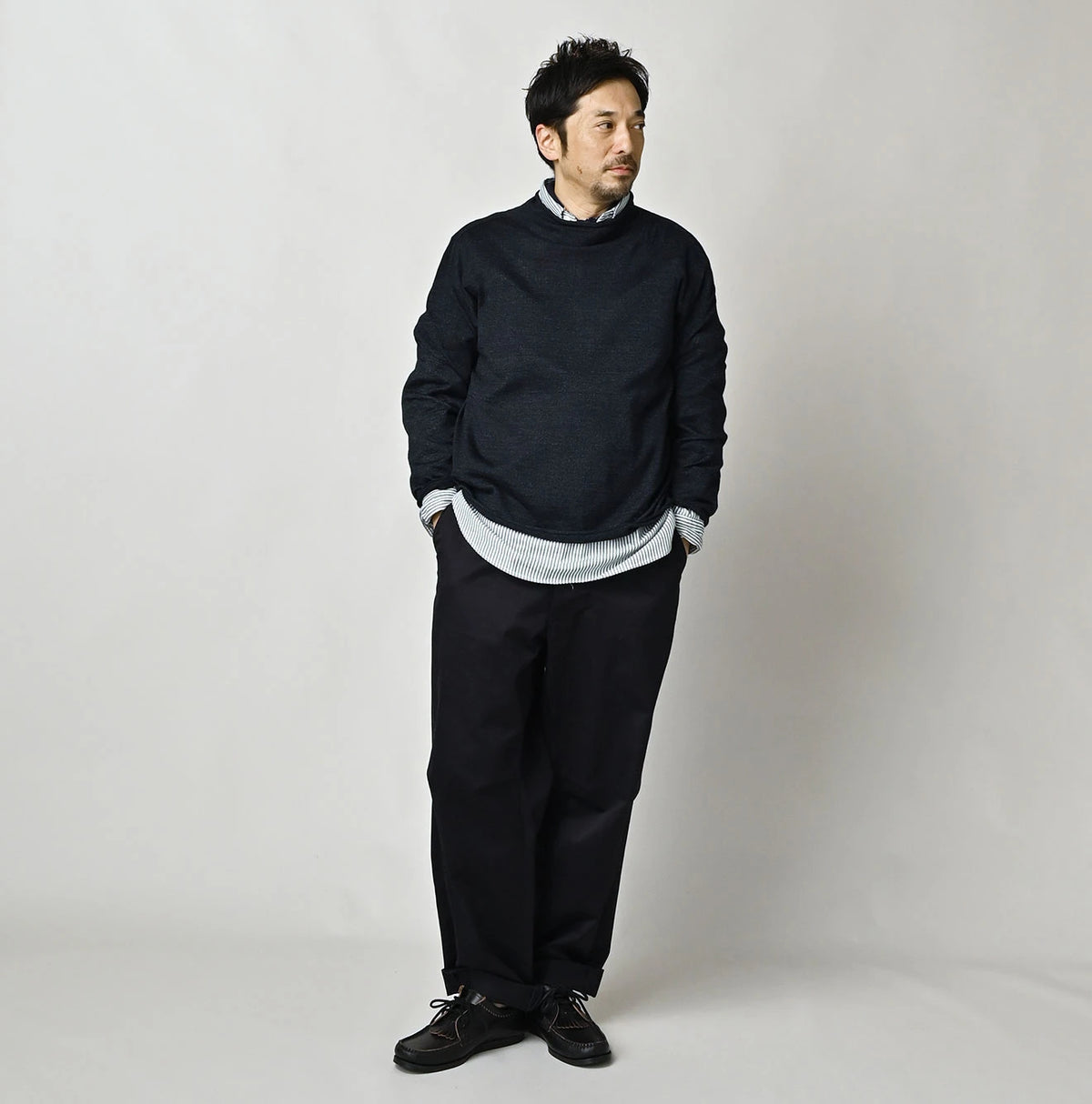 45R Indigo Super Gauze Yamahiko Sweater