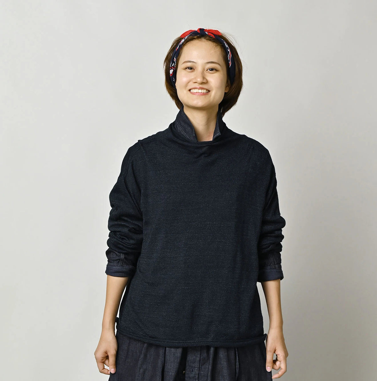 45R Indigo Super Gauze Yamahiko Sweater