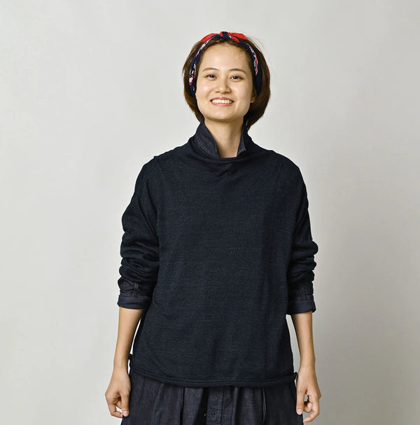 45R Indigo Super Gauze Yamahiko Sweater