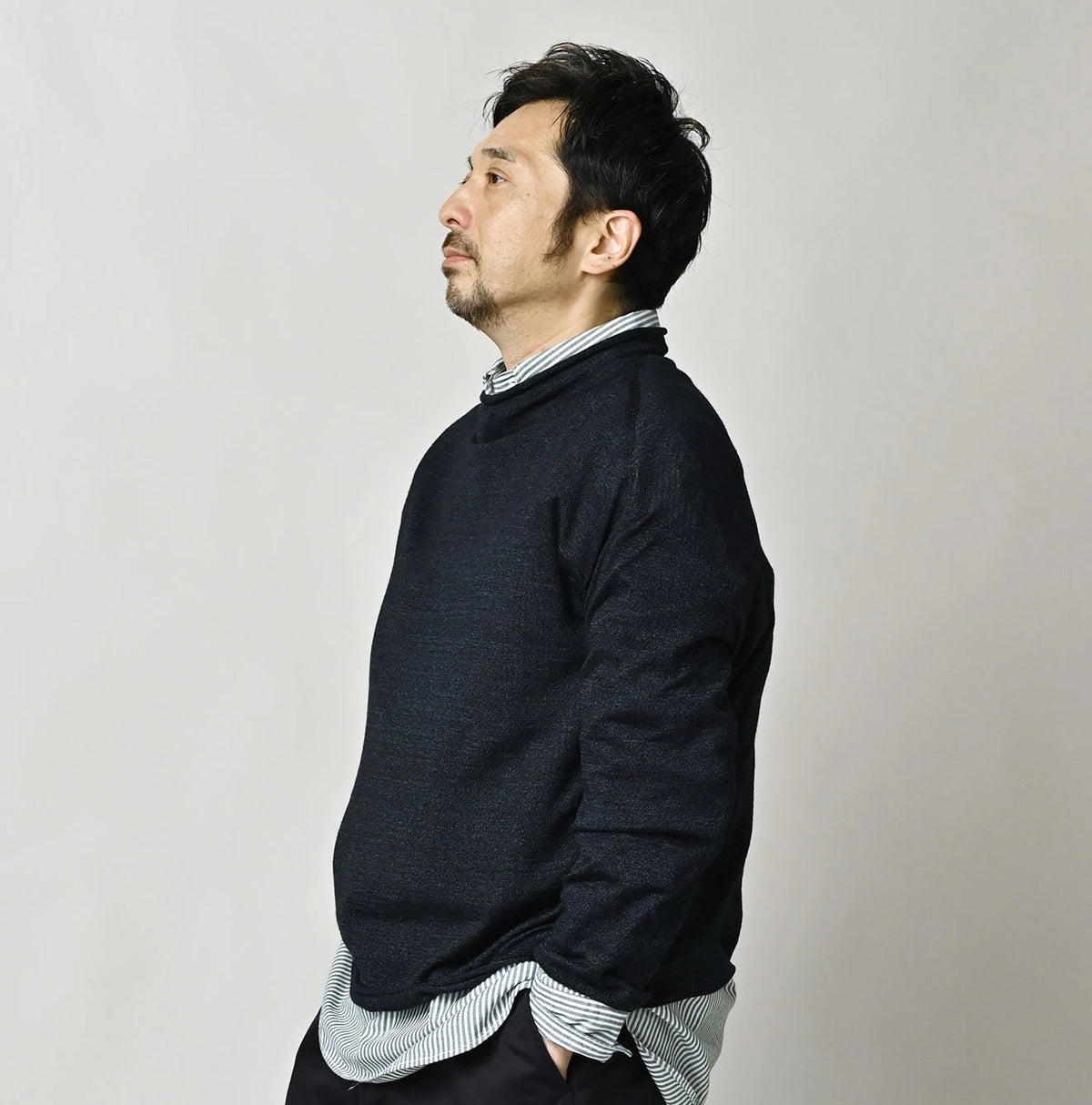 45R Indigo Super Gauze Yamahiko Sweater