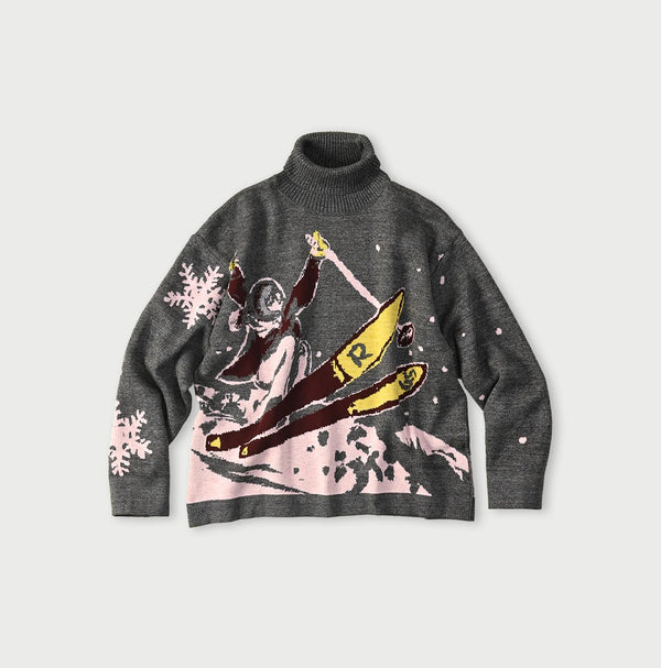 45R Supima Aspen Jacquard 908 Turtleneck