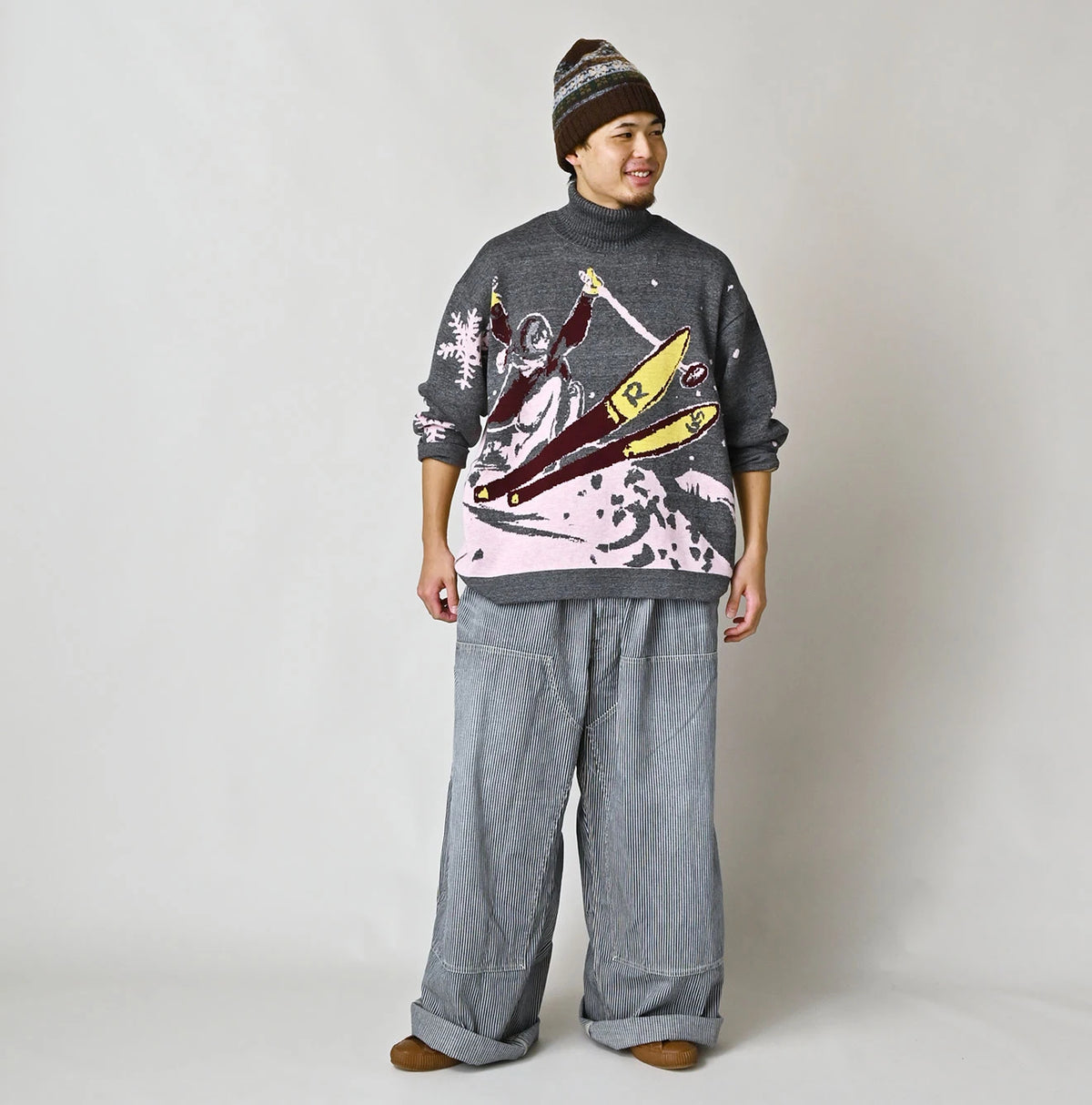 45R Supima Aspen Jacquard 908 Turtleneck