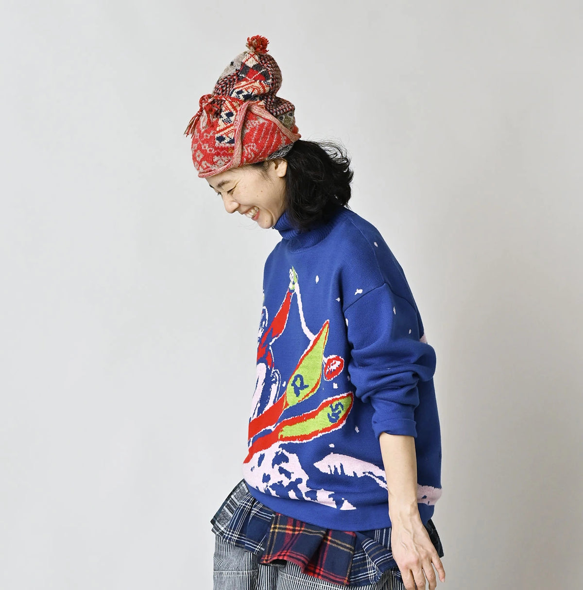 45R Supima Aspen Jacquard 908 Turtleneck