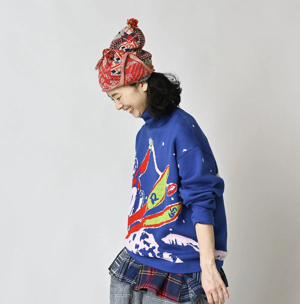 45R Supima Aspen Jacquard 908 Turtleneck