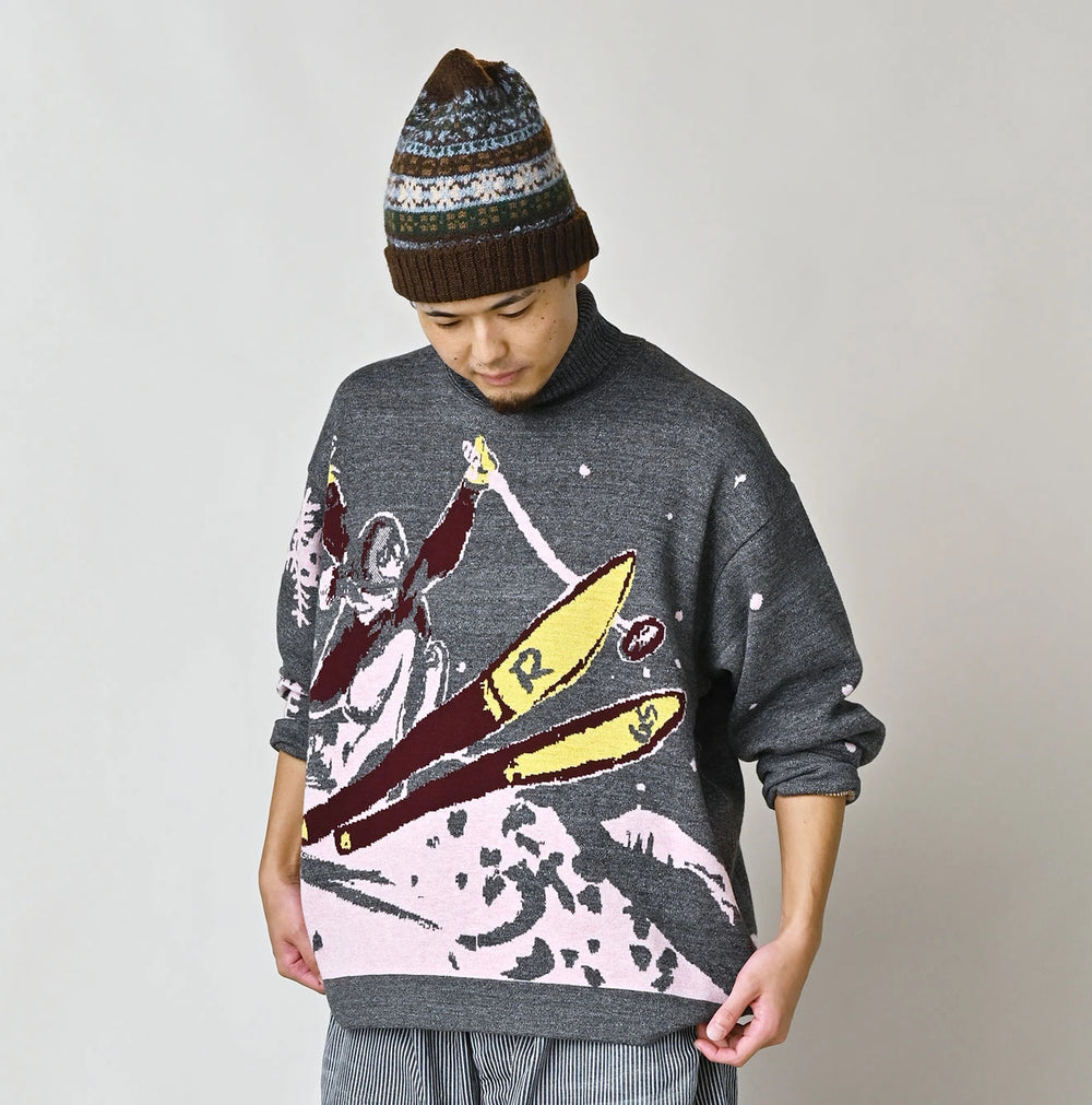 45R Supima Aspen Jacquard 908 Turtleneck