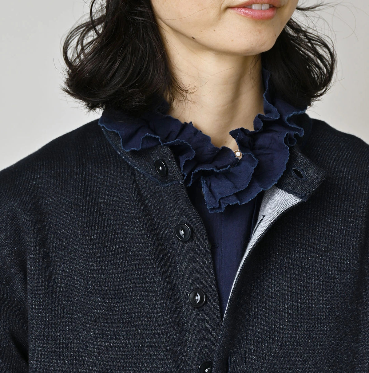 45R Indigo Supima Smooth 908 Cardigan