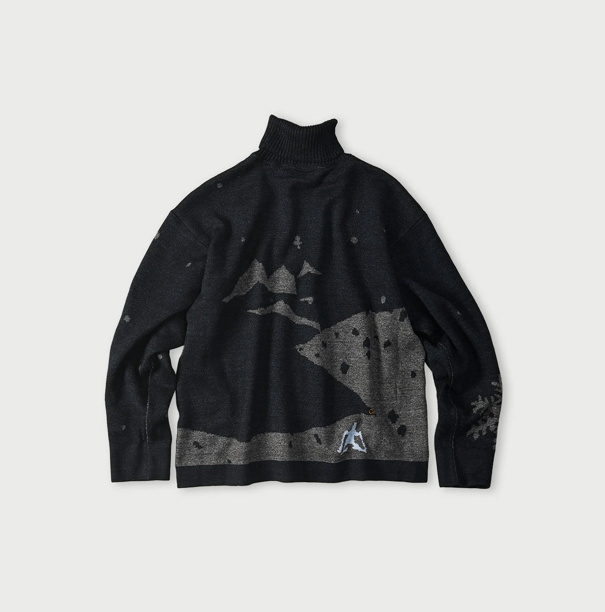 45R Indigo Supima Aspen Jacquard 908 Turtleneck