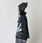 45R Indigo Supima Aspen Jacquard 908 Turtleneck