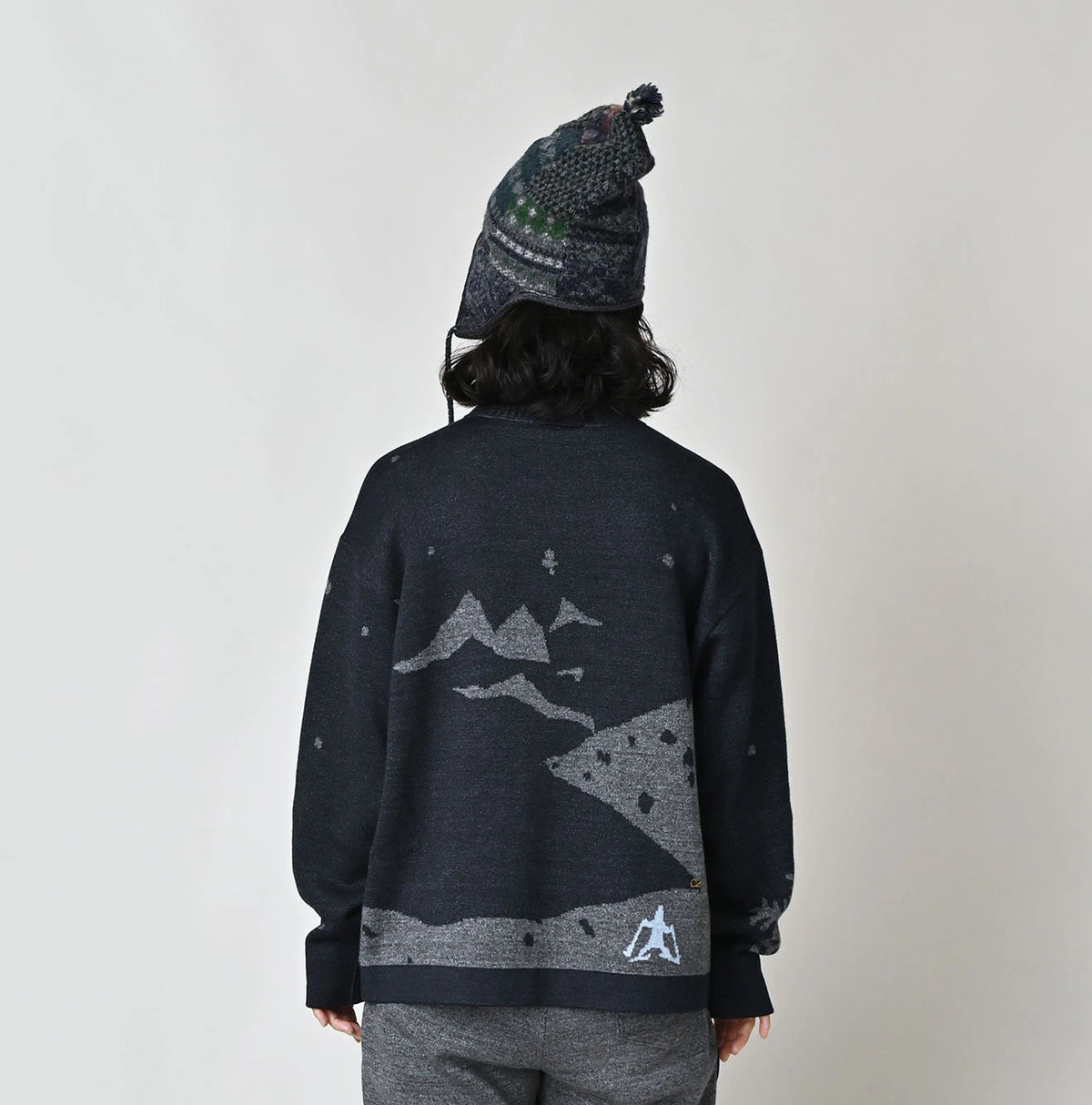 45R Indigo Supima Aspen Jacquard 908 Turtleneck